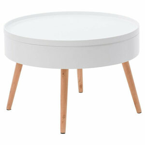 Stolik kawowy okrągły ze schowkiem 60 cm