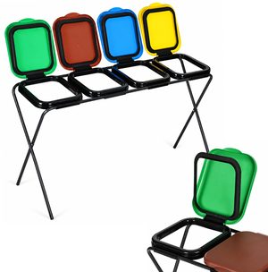 Waste segregation rack MultiGarden 4x120L colorful covers