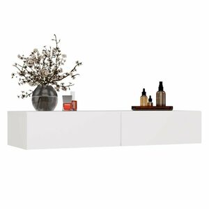Toaletka Wisząca MIKA 110 cm 2 Szuflady – biały
