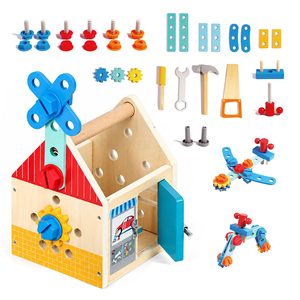 Wooden DIY set ECOTOYS 32 elements for children from 3 years