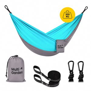 Garden Hammock MultiGarden 290×140 cm, nylon 210T, 300 kg, with cover and
