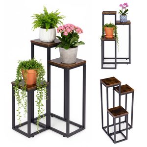 Stojak na kwiaty ozdobny 3 półki loft 35 cm