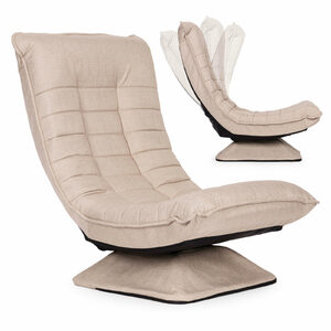 SWIVEL CHAIR ADJUSTABLE COUCH FOR LIVING ROOM BEIGE MODERNHOME