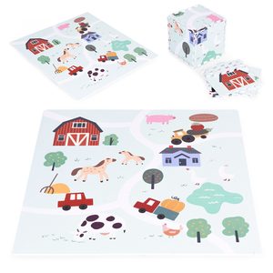 Mata piankowa EVA z puzzle dla dzieci – kolorowa farma do nauki i zabawy