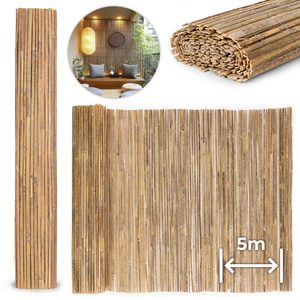 Dwustronna mata bambusowa 150×500 cm na balkon taras ogrodzenie naturalna