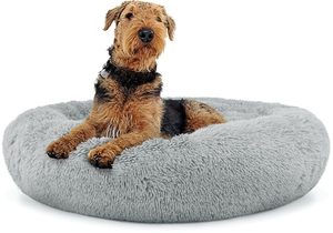 Universal Plush Bed for Cat Dog 80cm – Light Grey