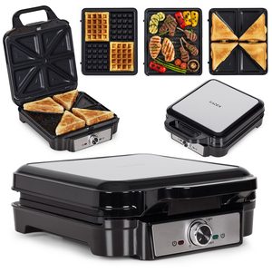 Opiekacz 3w1 gofrownica toster grill kontaktowy ryflowany
