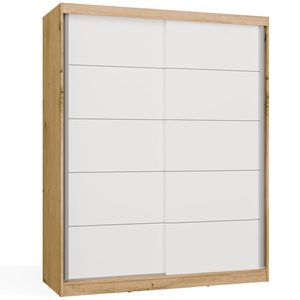 Sliding wardrobe IGA 160 cm oak artisan white