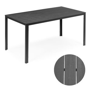 Stół ogrodowy 6-osobowy 156×78 cm polywood meble na taras szary