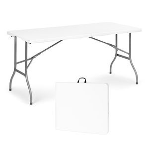 Catering garden table 153×70 cm folding white