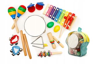 Zestaw muzyczny 10 instrumentów dla dzieci + plecak