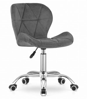 AVOLA swivel chair grey velour adjustable