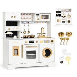 Large children’s kitchen ECOTOYS white 11 accessories