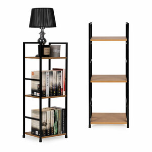 Regał drewniany nowoczesny metalowa rama LOFT 3 półki – imitacja drewna · 29 cm