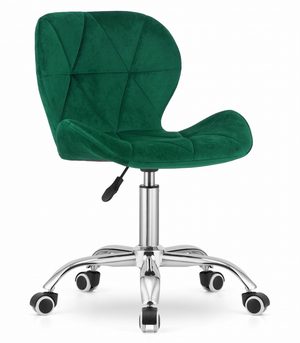 AVOLA swivel chair green velour adjustable height