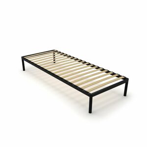 Bed frame BED ALU 80×200 black aluminium