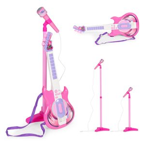 Kids Music Set: Electric Guitar and Microphone with Stand, 3+