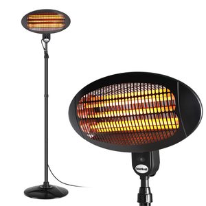 Umbrella electric heater 2000W steel 30m² height adjustable