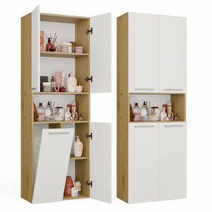 Szafka łazienkowa NEL 1K DK – korpus: dąb artisan front: biały