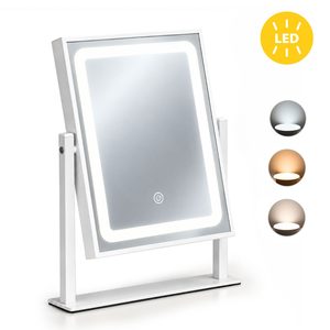 LED Makeup Mirror ModernHome 25×30 cm, 3 colors of light, touch