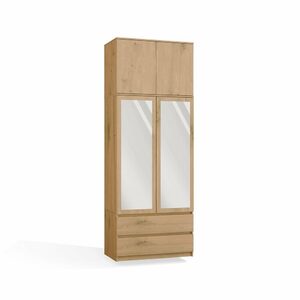Szafa Malwa SS-90 z lustrem i nadstawką – dąb artisan
