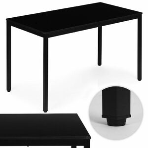 Stół do kuchni jadalni dla 4-5 osób biurko komputerowe 120×60 cm czarny
