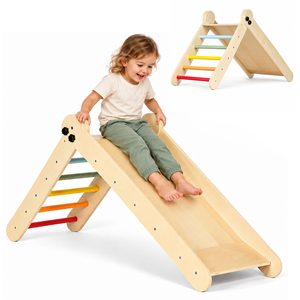Wooden square toys HENRY for children 3+, colorful rungs, folding, 50