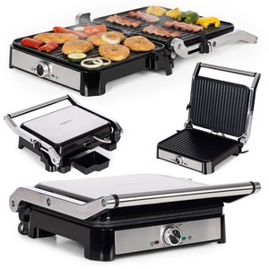 grill elektryczny kontaktowy ryflowany opiekacz do panini kanapek 2000W