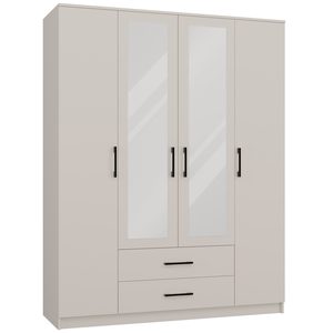 Wardrobe Romana 160 X 205 mirror chestnut beige