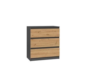 Komoda Malwa M3 – antracyt / dąb artisan