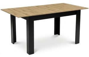 Stół rozkładany prostokątny 120-160×80 cm do kuchni jadalni dla 4-6 osób dąb