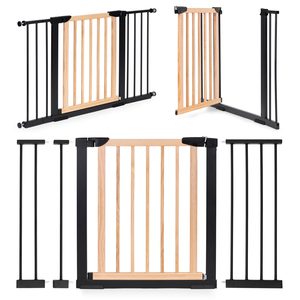 Expansion safety gate Ecotoys black 74-130 cm