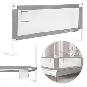 Protective barrier for bed Ecotoys grey 180 cm