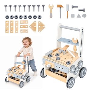Wooden workshop ECOTOYS 2in1 for children 3+ with tools