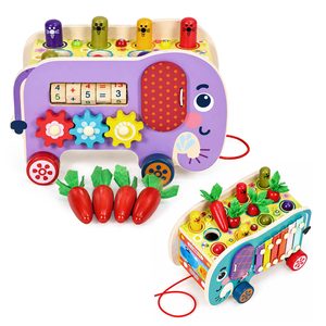 8in1 Wooden Elephant Educational Cube, for Kids Over 3 Years Old, Colorful
