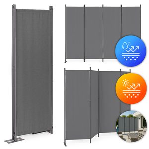 Garden screen MultiGarden 4-panel 167×216 cm grey