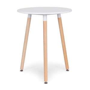 Stolik skandynawski nowoczesny 60 cm matowa biel