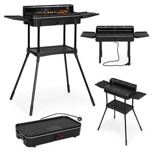 Grill elektryczny 3w1 stojący stołowy płyta grillowa ociekacz termostat