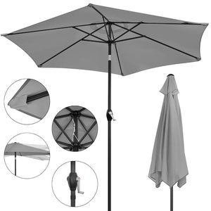 Regulowany parasol ogrodowy 210 cm szary