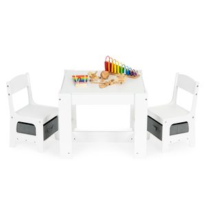Komplet mebli dziecięcych stolik i krzesełka ECOTOYS białe
