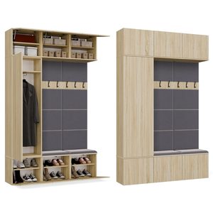 Garderoba HAGA III/ DĄB SONOMA + 2x Wieszak