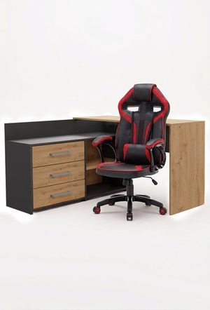 Zestaw biurko narożne DANY + fotel gamingowy DRIFT