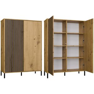 Witryna KAMARO 2DD SLIM/GŁADKI DĄB ARTISAN