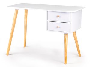 Biurko komputerowe z 2 szufladami, skandynawski design, 100 cm