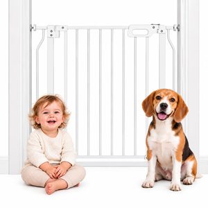 Safety gate ECOTOYS 75,5-88 cm white