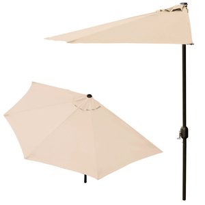 Parasol ogrodowy pół-parasol ścienny na taras 2,7 m beżowy