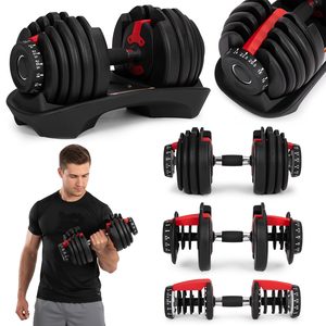 Hantel regulowany żeliwny z podstawką obciążenie 2,5-24 kg