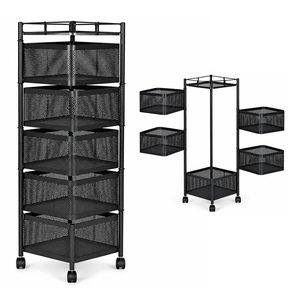 Kitchen rack helper ModernHome 5 shelves black
