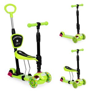 Hulajnoga trójkołowa balansowa LED 3w1 – Zielony ECOTOYS