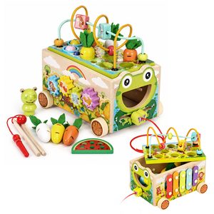 Wooden educational cube 8in1 ECOTOYS for children over 3 years old